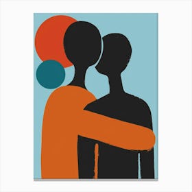 Hugging Canvas Print