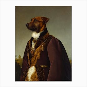 Otterhound Renaissance Portrait Oil Painting Canvas Print