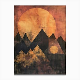 Mountains At Sunset Canvas Print