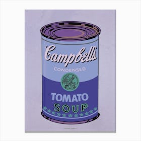 CAMPBELL´S SOUP VIOLET | POP ART Digital creation  | THE BEST OF POP ART, NOW IN DIGITAL VERSIONS! Prints with bright colors, sharp images and high image resolution. Canvas Print
