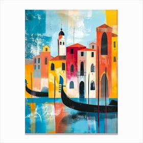 Abstract Venice poster illustration 7 Canvas Print