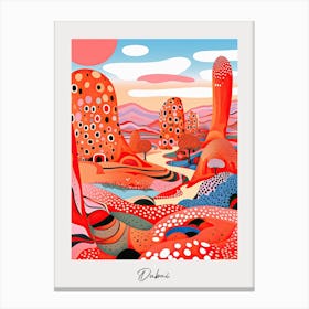 Poster Of Dubai, Illustration In The Style Of Pop Art 2 Canvas Print