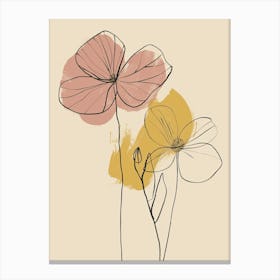 Fairbanks Flower Market Boho Minimalist Style Canvas Print