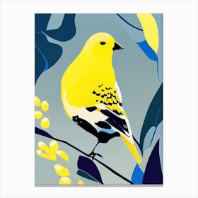 American Goldfinch Pop Matisse 2 Bird Canvas Print