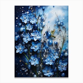 Blue Flowers 7 Canvas Print