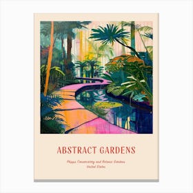 Colourful Gardens Phipps Conservatory And Botanic Gardens Usa 1 Red Poster Canvas Print