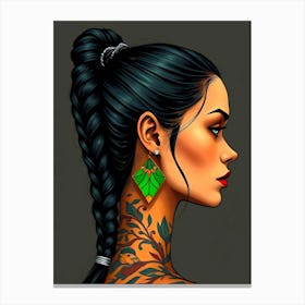 Tattooed Girl Canvas Print