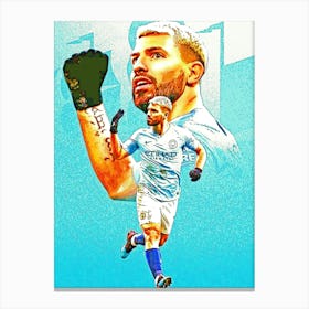 Kun Aguero 3 Canvas Print