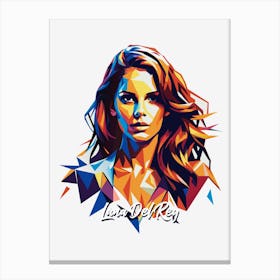 Lana Del Rey 02 Portrait Music Icon Style WPAP Pop Art Canvas Print