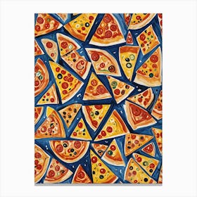 Flying Pizza Slices Canvas Print