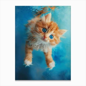 Kitty Underwater Canvas Print