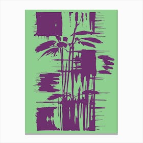 Abstract Purple And Green Canvas Print