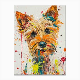 Yorkshire Terrier Acrylic Painting 10 Canvas Print
