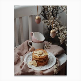Pancakes On A Plate Canvas Print