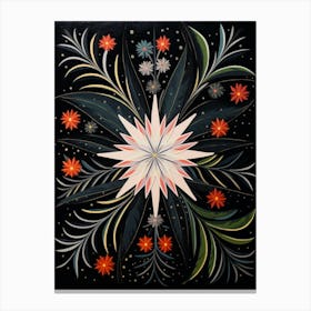 Edelweiss 2 Hilma Af Klint Inspired Flower Illustration Canvas Print