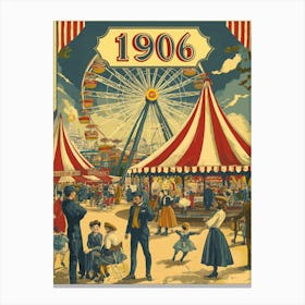 Aihrgdesign A Nostalgic Poster Of A 1906 Fairground Featuring 8d1835db 3453 402c 88d7 3f58b3bdb939 1 Canvas Print