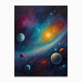 Planets In Space 5 Canvas Print