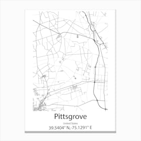 Pittsgrove,United States Minimalist Map Toile