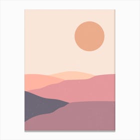 Sun And Desert Canvas Print