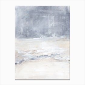 Neutral Abstract Landscape Painting Modern Minimalist Gray Beige Canvas Print