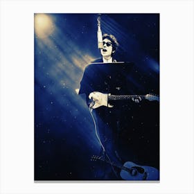 Superstars Bob Dylan In Recording Studio Canvas Print