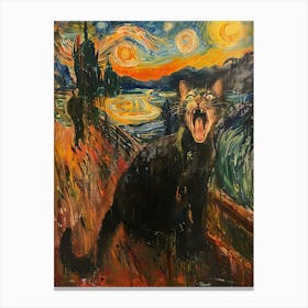 Fantastic Cat Screaming 7 Canvas Print