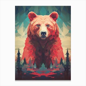Polygonal Bear Canvas Print