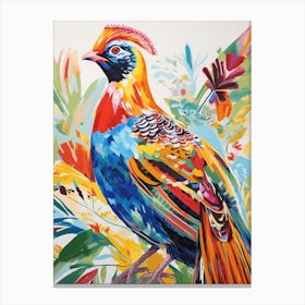Colourful Bird Painting Pheasant 1 Canvas Print