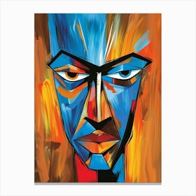 Abstract Portrait Of African Man Canvas Print