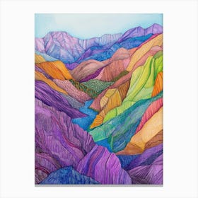 Colorful Mountain Landscape 10 Canvas Print