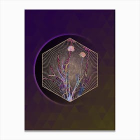 Abstract Allium Carolinianum Mosaic Botanical Illustration n.0156 Canvas Print