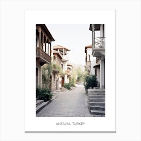 Poster Of Antalya, Turkey, Photography In Black And White 6 Canvas Print
