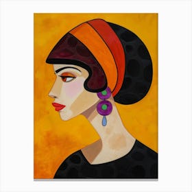 Woman In A Hat 101 Canvas Print