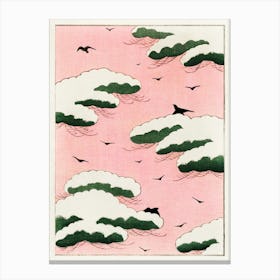 Birds In The Sky by Watanabe Seitei Canvas Print