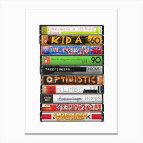 Radiohead - Kid A - Cassette Print Music Poster Canvas Print