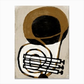 Abstract Trumpet Instrument For A New Music Canvas Print