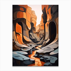 Canyon Abstract Minimalist 9 Canvas Print
