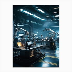 Industrial Robots In A Factory Lienzo