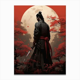 Japanese Samurai Illustration 15 Canvas Print