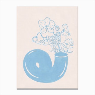 C Flower Vase by Jaron Su Canvas Print