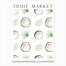 Fruit Market Coconut Canvas Print