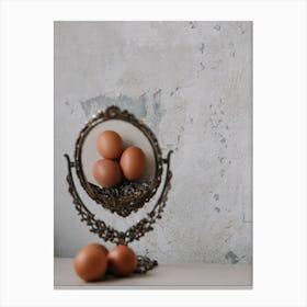 Eggs In A Mirror Canvas Print