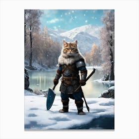 Viking Cat Canvas Print