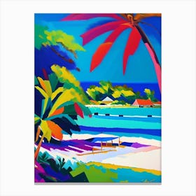 Cayo Levantado Dominican Republic Colourful Painting Tropical Destination Canvas Print
