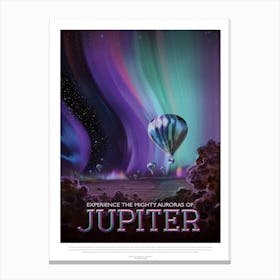 Jupiter Space Travel Nasa Poster Canvas Print