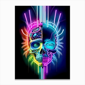 Neon Skull 17 Canvas Print