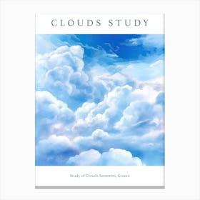 Study Of Clouds Santorini, Greece Canvas Print