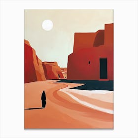 Woman In The Desert, Arabian 1 Canvas Print