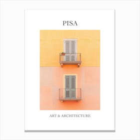 Pisa Travel And Architecture Poster 2 Canvas Print