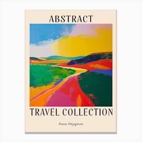 Abstract Travel Collection Poster Bosnia Herzegovina 1 Canvas Print